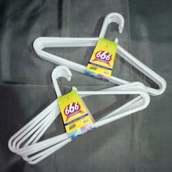 Plastic Hangers White Large Pack of 12