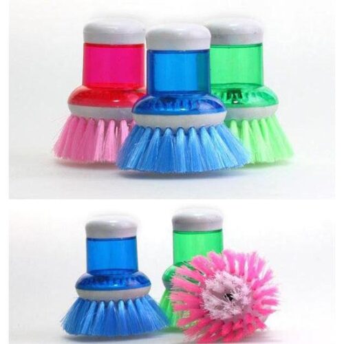 Dishwashing Brush With Liquid Soap