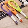 Flat Whisk Plastic Egg Beater Whisk 2-In-1Collapsible Rotating Balloon