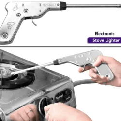 Gun Electronic Stainless Steel Spark Gas Lighter Igniter
