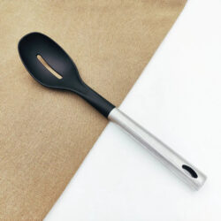 Non-Stick Cooking Straining Spoon With Steel Handle