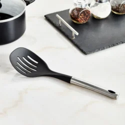 Non-Stick Food Strainer Spoon With Steel Handle