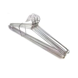 Steel Cloth Hangers Pack of 12 – Silver