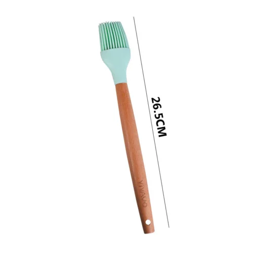 Silicone Brush With Wood Handle
